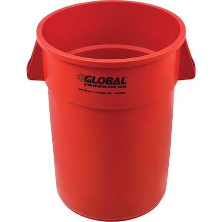 Global Industrial 44 Gallon Garbage Can, Red 240462RD